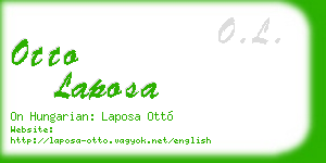 otto laposa business card